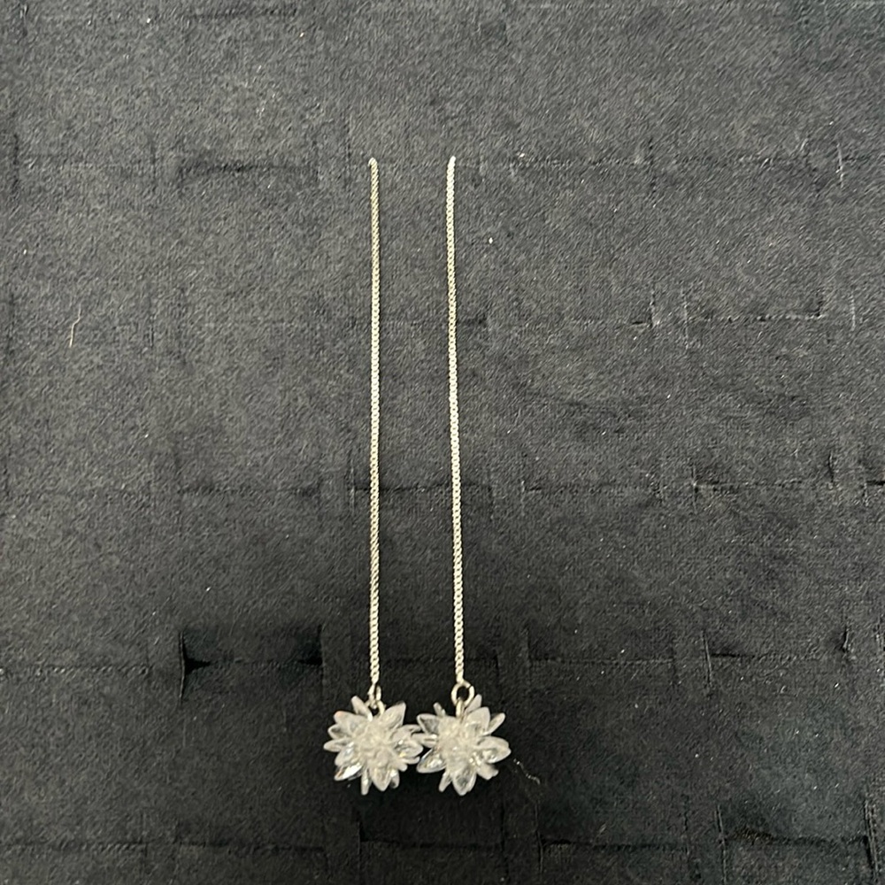 Crystal thread earrings